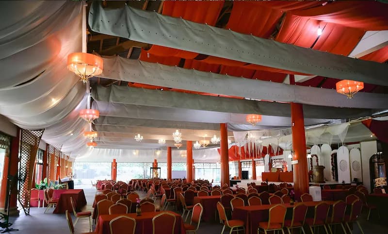 Themed feasts and celebrations in the events hall at Dakak Beach Resort