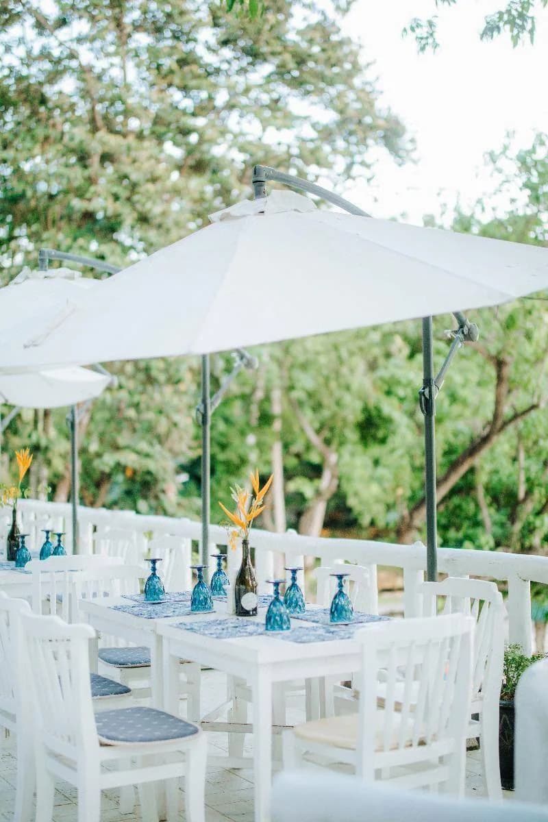 The al fresco terrace at Dakak